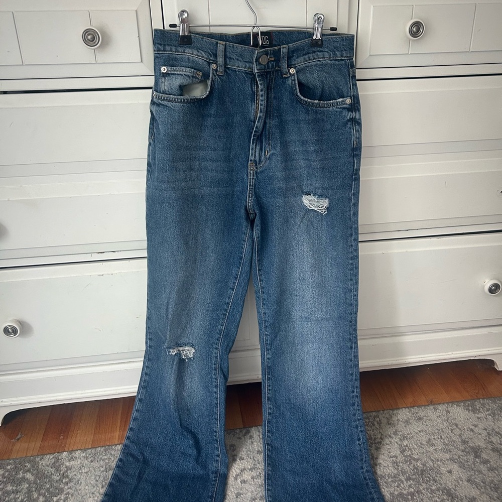 BDG Blue Flare Wide Leg Jeans